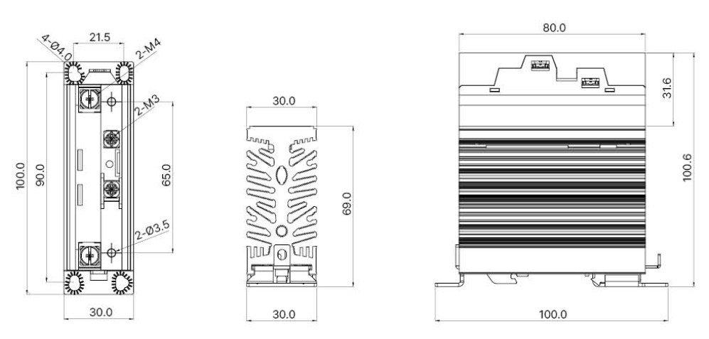 KSR-SL 40A external dimensions diagram in millimeters
